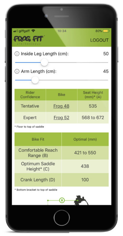 Frog Bikes - FrogFit App
